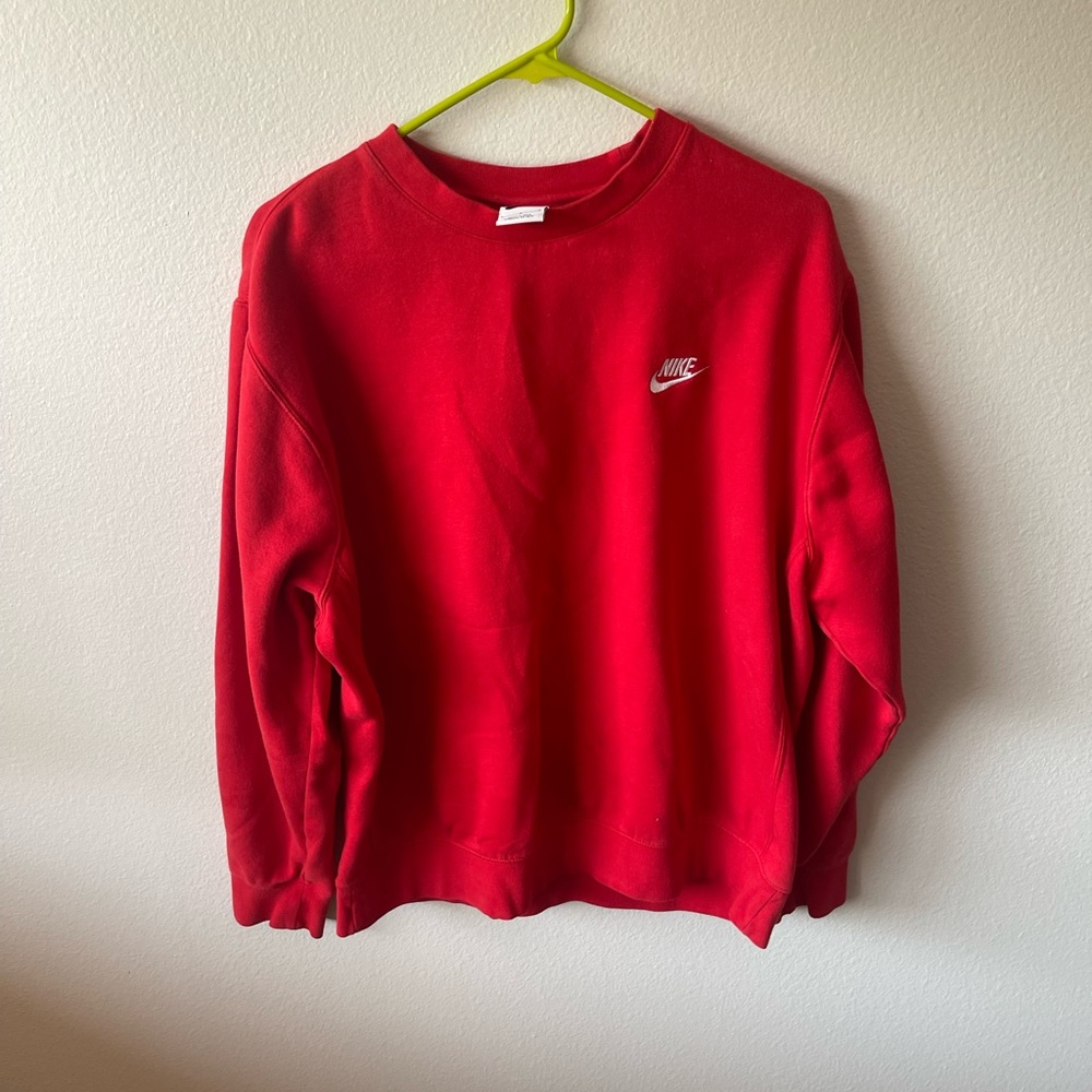 Red nike crewneck